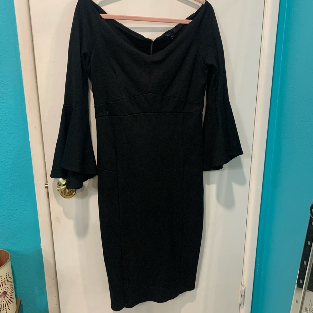 Felicity & coco black off shoulder bell sleeves A1
